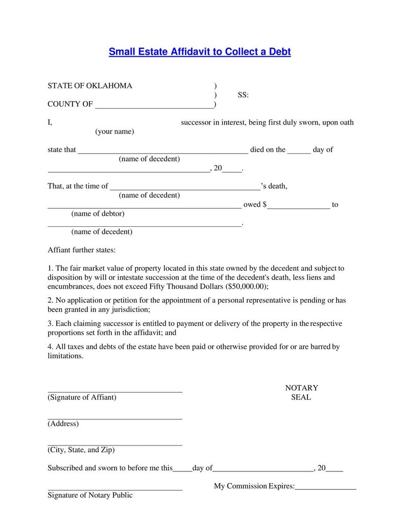 Just how Does a Little Estate Affidavit Job?